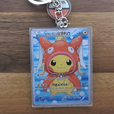 Magikarp Poncho Pikachu Mini-Card Keychain