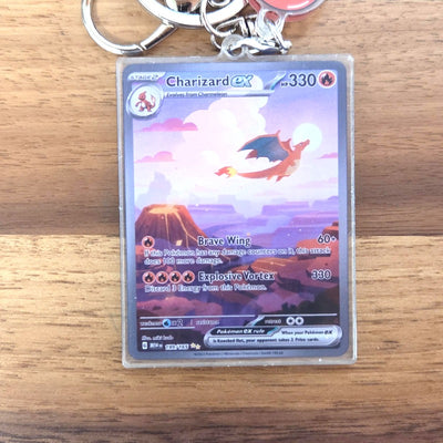 Charizard ex (151) Mini-Card Keychain
