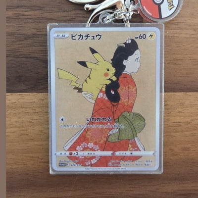 Kimono Pikachu Mini-Card Keychain