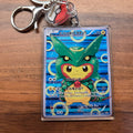 Rayquaza Poncho Pikachu Mini-Card Keychain