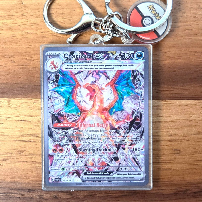 Charizard ex (Obsidian Flames) Mini-Card Keychain