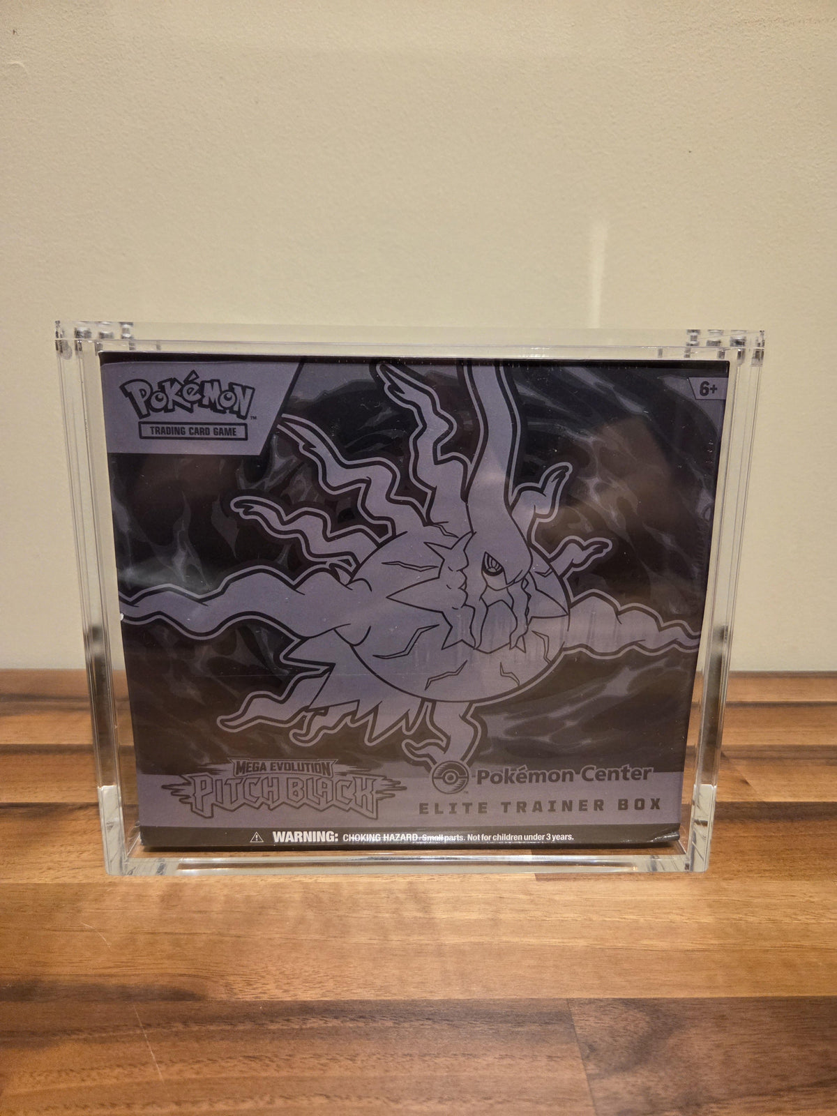 Dark Abyss Pokemon Center Elite Trainer Box in Zion Labs acrylic display case