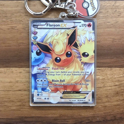 Chibi Flareon EX Mini-Card Keychain