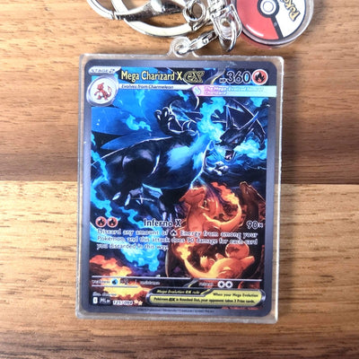 Mega Charizard X ex (Phantasmal Flames) Mini-Card Keychain