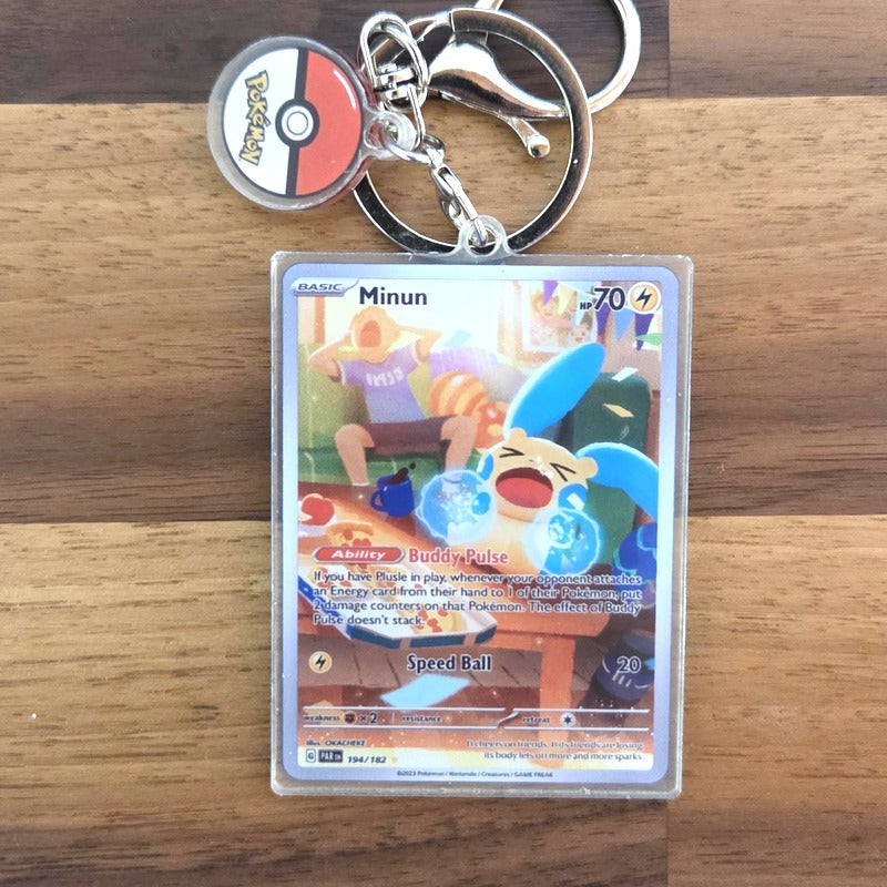 Minun Mini-Card Keychain