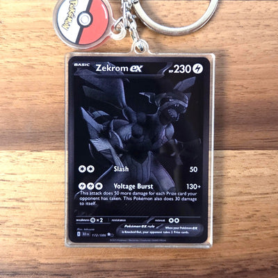 Zekrom ex (Black Bolt 172) Mini-Card Keychain