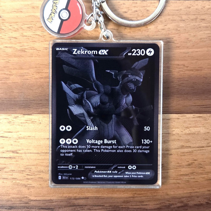 Zekrom ex (Black Bolt 172) Mini-Card Keychain